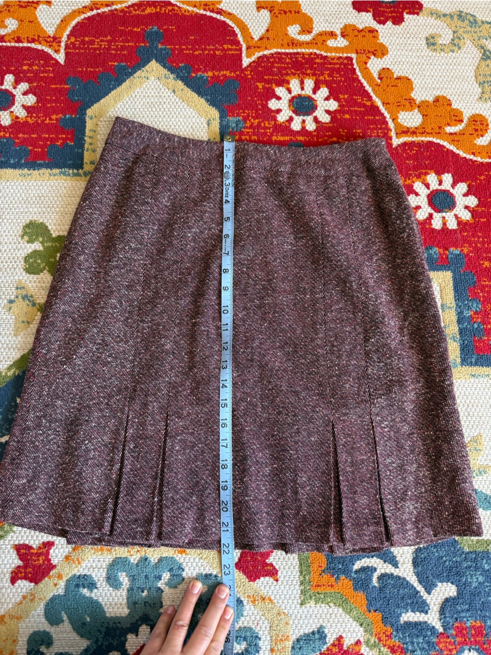Apt. 9 Plum Tweed A-Line Skirt